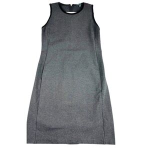 Ralph Lauren Women’s Grey with Black Velvet Trim Size M Sleeveless Dress